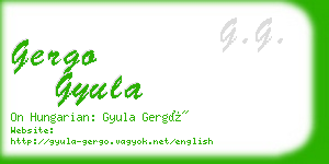 gergo gyula business card